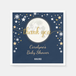 Starry Night Moon & Stars / Galaxy Twinkle Star Napkin