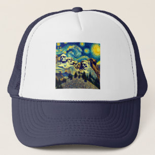 Starry Night Mt. Rushmore South Dakota Trucker Hat