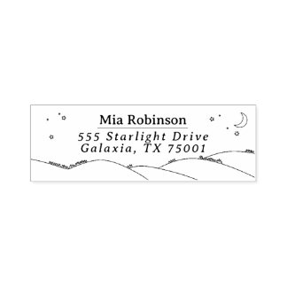 Starry Night Name and Address Self-inking Stamp