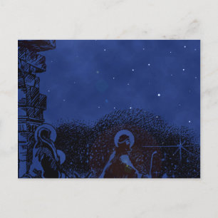 Starry Night Nativity Postcard
