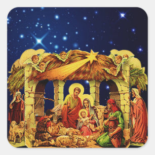 Starry Night Nativity Sticker