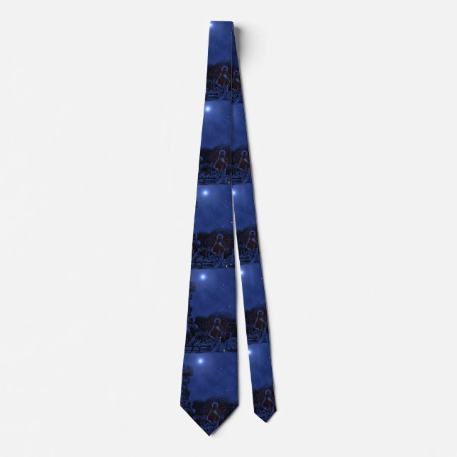 Starry Night Nativity Tie (Front)