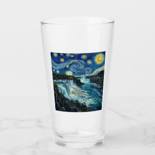 Starry Night Niagara Falls Glass
