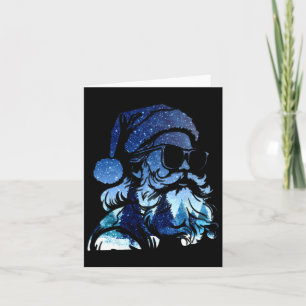 Starry Night North Pole Scenery Merry Christmas Sa Card