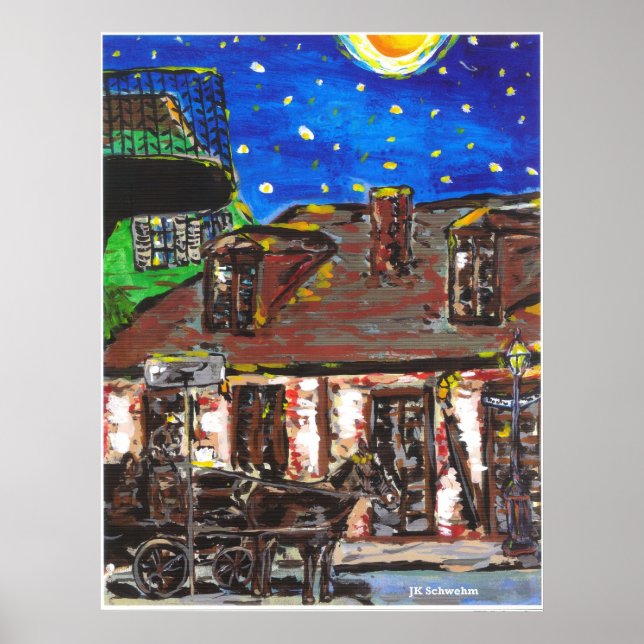 Starry Night Old Black Smith Shop Poster (Front)