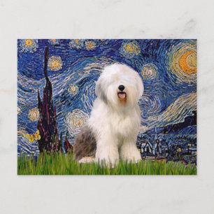 Starry Night - Old English 6 Postcard