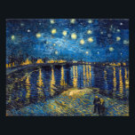 Starry Night on the Rhone | Van Gogh | Photo Print<br><div class="desc">Starry Night on the Rhone is a 1888 painting by Vincent Van Gogh.</div>