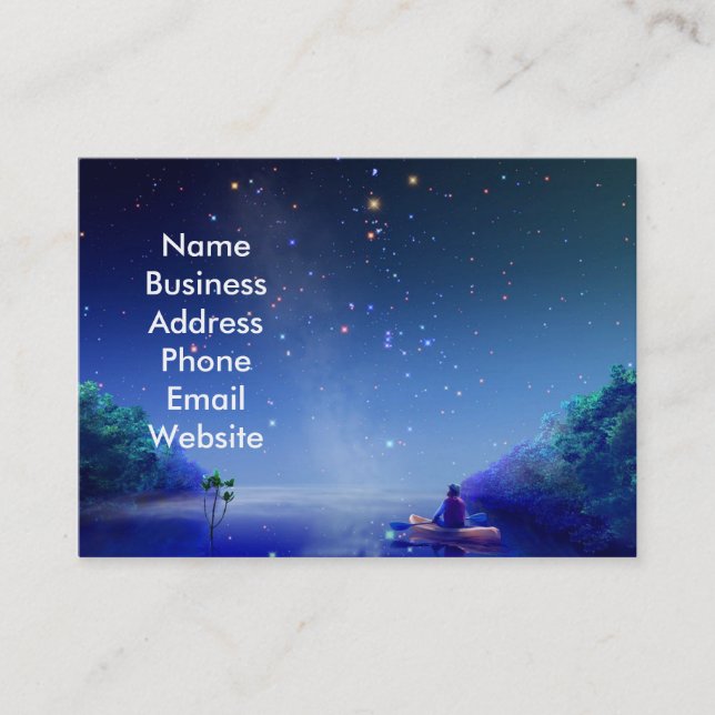 Starry Night on the River Business Card (Front)