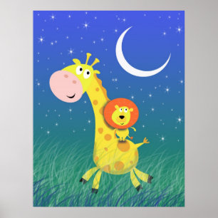 Starry Night on the Savannah Kid's Art Print