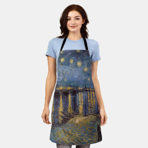 Starry Night Over Rhone River by Vincent Van Gogh Apron