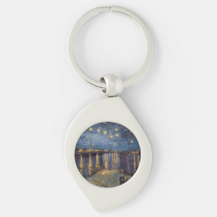 Starry Night Over Rhone River by Vincent Van Gogh Key Ring