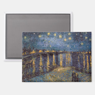 Starry Night Over Rhone River by Vincent Van Gogh Magnet