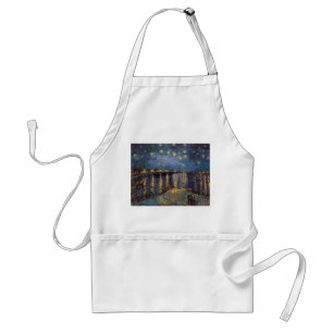 Starry Night Over Rhone River by Vincent Van Gogh Standard Apron
