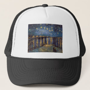 Starry Night Over Rhone River by Vincent Van Gogh Trucker Hat