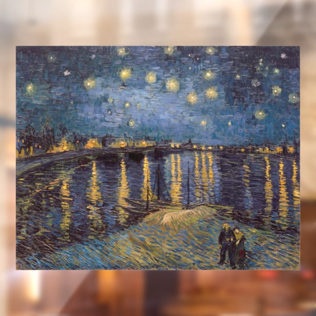 Starry Night Over Rhone River by Vincent Van Gogh Window Cling (Sheet 2)