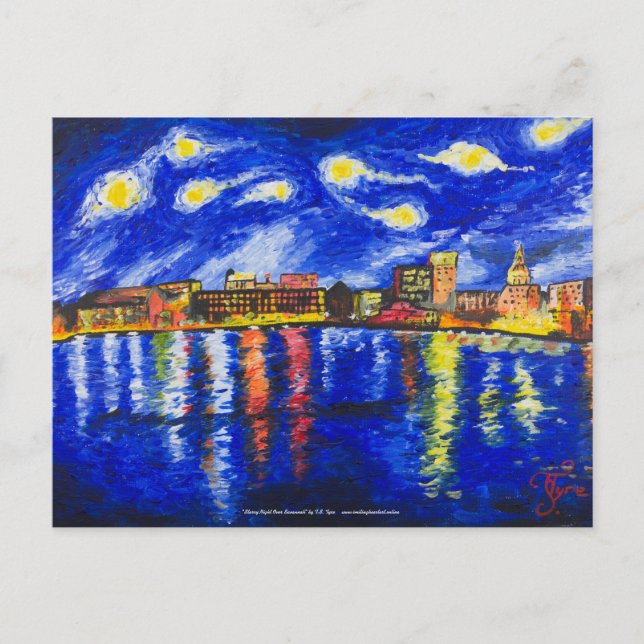 "Starry Night Over Savannah" by T.S. Tyre Postcard (Front)