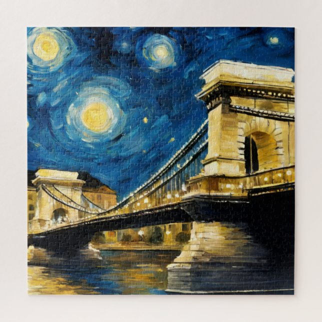 Starry Night Over the Danube Jigsaw Puzzle (Vertical)