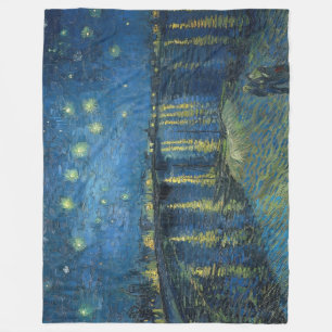 Starry Night Over the Rhone (1888) Vincent van Gog Fleece Blanket