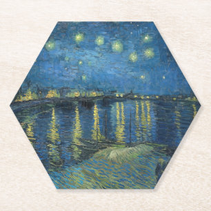 Starry Night Over the Rhone (1888) Vincent van Gog Paper Coaster