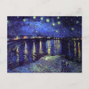 starry night over the rhone 1890 postcard