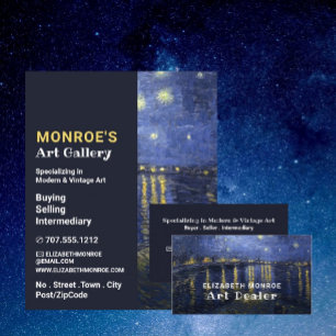 Starry Night Over The Rhone, Art Dealer Business Card