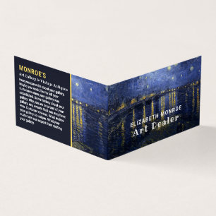 Starry Night Over The Rhone, Art Dealer, Detailed Business Card