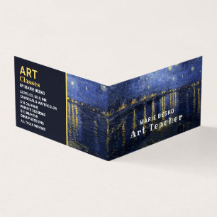 Starry Night Over The Rhone, Art Teacher, Detailed Business Card