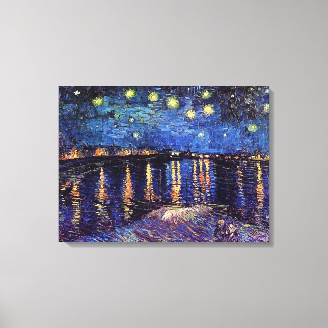 Starry night over the Rhone by Van Gogh Canvas Print (Front)