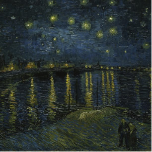 Starry Night Over the Rhone by Van Gogh Standing Photo Sculpture