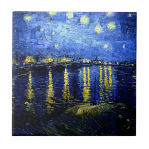 Starry Night over the Rhone by van Gogh Tile