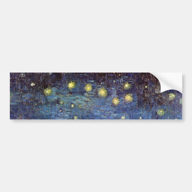 Starry Night Over the Rhone by Vincent van Gogh Bumper Sticker (Front)