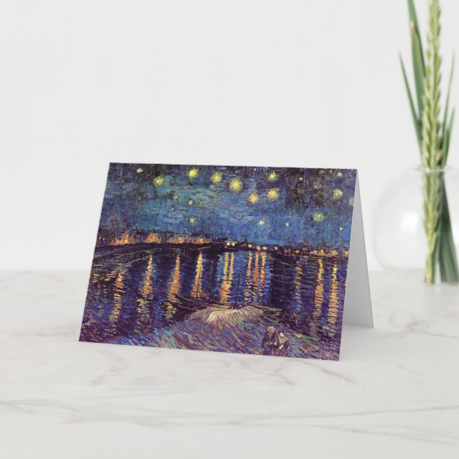 Starry Night Over the Rhone by Vincent van Gogh Card (Front)