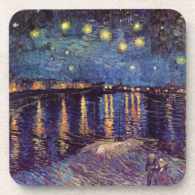Starry Night Over the Rhone by Vincent van Gogh Coaster (Front)