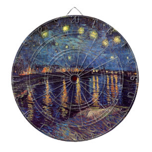Starry Night Over the Rhone by Vincent van Gogh Dartboard