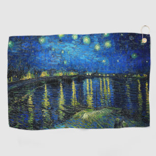 Starry Night Over the Rhone by Vincent Van Gogh Golf Towel