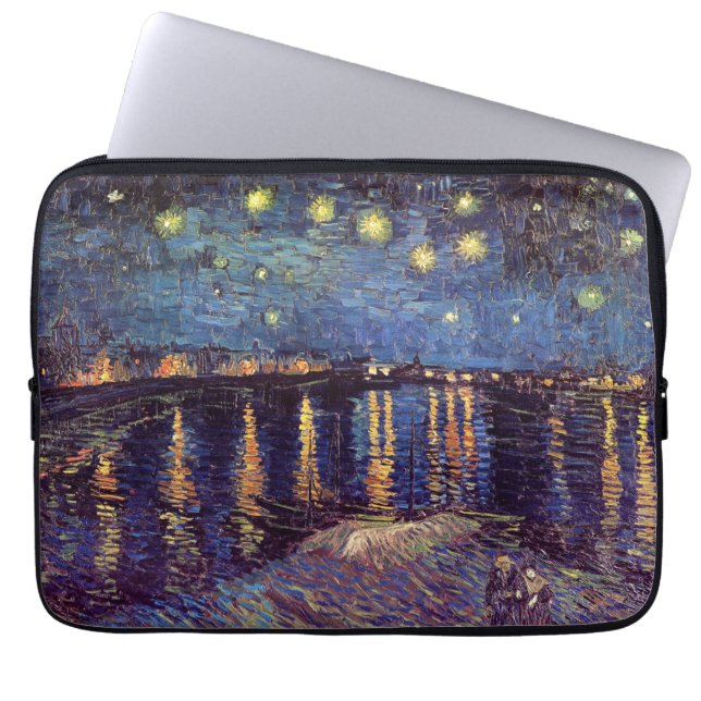 Starry Night Over the Rhone by Vincent van Gogh Laptop Sleeve (Front)