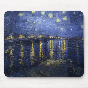 Starry Night Over the Rhone by Vincent van Gogh Mouse Mat