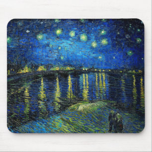 Starry Night Over the Rhone by Vincent Van Gogh Mouse Mat