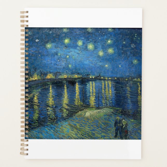 Starry Night Over the Rhone by Vincent van Gogh Planner (Front)