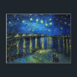 Starry Night Over the Rhone by Vincent Van Gogh Postcard<br><div class="desc">Starry Night Over the Rhone by Vincent Van Gogh. This is an old masterpiece from the dutch master painter Vincent Van Gogh. This fine painting has beautiful,  vibrant,  saturated color. Vincent Van Gogh was a dutch post impressionist painter. This painting was painted on the banks of Rhone in France.</div>