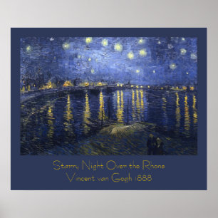 Starry Night Over the Rhone by Vincent van Gogh Poster