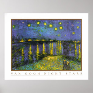 Starry Night Over the Rhone by Vincent Van Gogh Poster