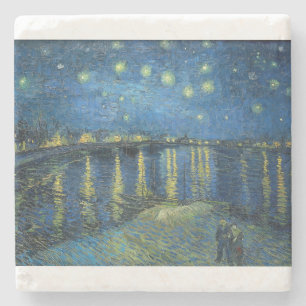 Starry Night Over the Rhone by Vincent van Gogh Stone Coaster