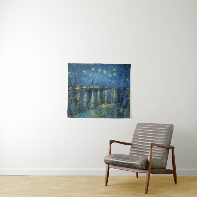 Starry Night Over The Rhone by Vincent van Gogh Tapestry (In Situ (Horizontal))