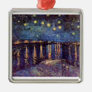 Starry Night Over The Rhone Metal Tree Decoration