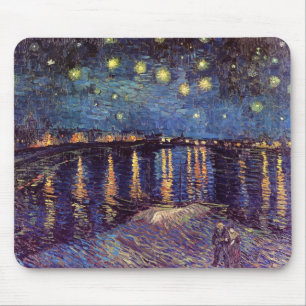 Starry Night Over The Rhone Mouse Mat