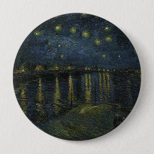 Starry Night Over the Rhône, oil painting Van Gogh 10 Cm Round Badge