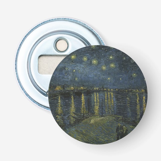 Starry Night Over the Rhône, oil painting Van Gogh Bottle Opener (Front)