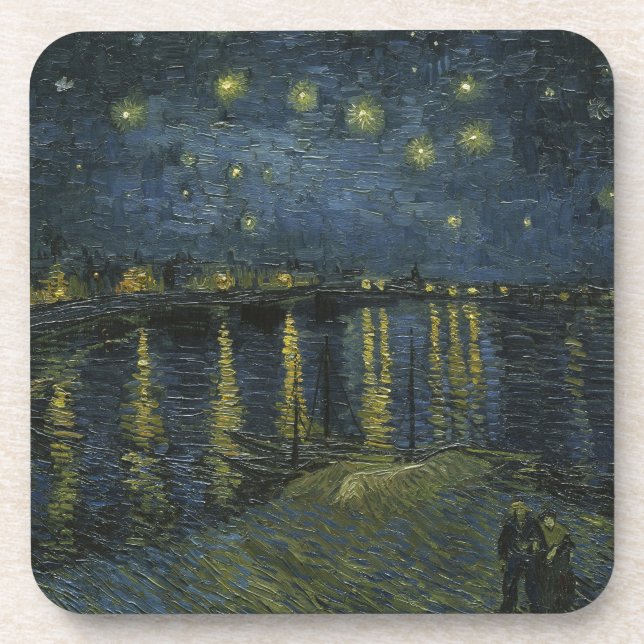 Starry Night Over the Rhône, oil painting Van Gogh Coaster (Front)
