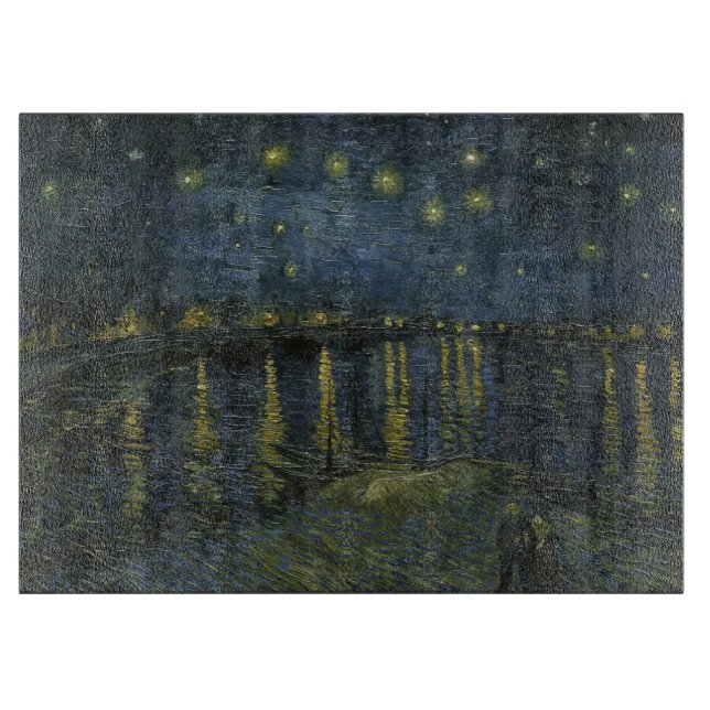 Starry Night Over the Rhône, oil painting Van Gogh Cutting Board (Front)